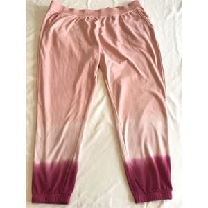 Wildfox Pink Tie Dye Jogger Sweat Pant Jogger Womens Sz XXL